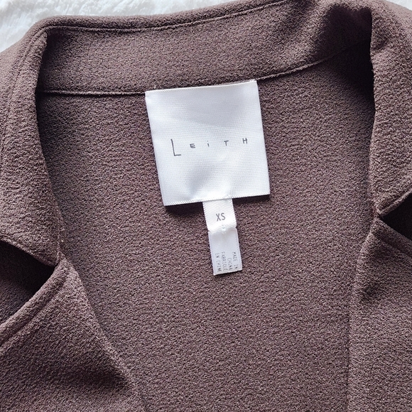 Leith dove taupe grey long vest blazer  jacket Size XS - Picture 5 of 10